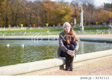Girl in the Gardens of Luxembourg of Paris Girl in the Gardens of Luxembourg of Paris 9242112