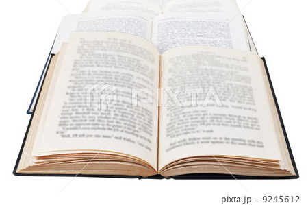 three open books isolated on white three open books isolated on white 9245612