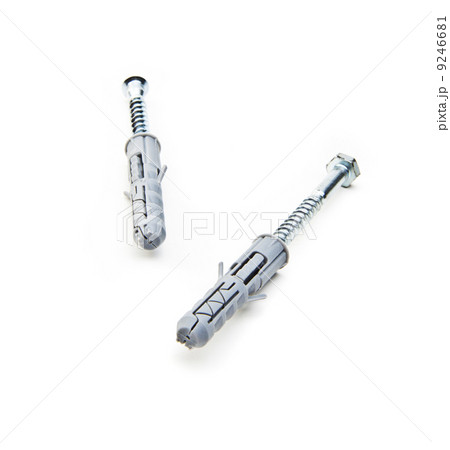 metal screw on a white background metal screw on a white background 9246681