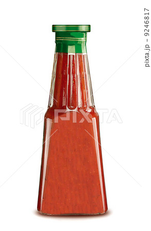 Glass bottle of ketchup isolated Glass bottle of ketchup isolated 9246817