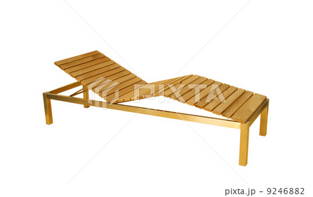 Wooden deck chair isolated Wooden deck chair isolated 9246882