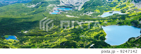 Summer Tatra Mountain panorama with lakes, Poland Summer Tatra Mountain panorama with lakes, Poland 9247142