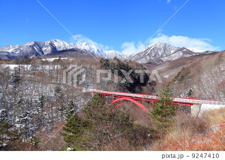 冬の東沢大橋、八ヶ岳 9247410