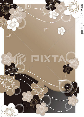 梅の花 デザイン_寒中_02 縦 9249566