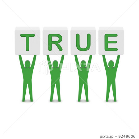 Men holding the word true. Concept 3D illustration. Men holding the word true. Concept 3D illustration. 9249606