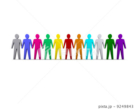 Group of different people. Concept 3D illustration 9249843
