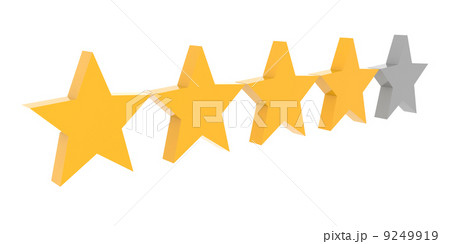 Four stars rating. Concept 3D illustration. Four stars rating. Concept 3D illustration. 9249919