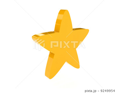 Star icon over white background. Concept 3D illustration. 9249954