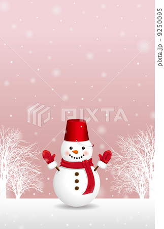雪だるま_寒中見舞_01_縦 年賀返 9250095