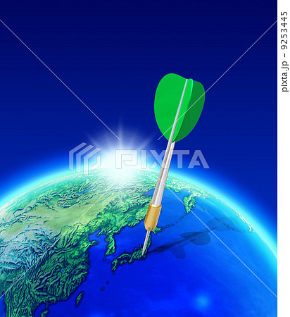 日本列島にダーツの矢を当てる 9253445