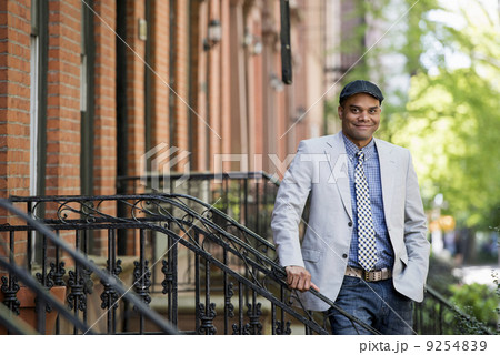 A Man In A Jacket And Tie On A City Street. A Man In A Jacket And Tie On A City Street. 9254839