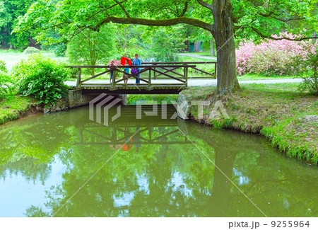 Family in summer city park 9255964