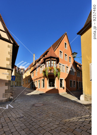 Street of town Rotenburg on Tauber in Germany. 9257460