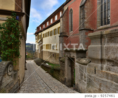 Street of town Rotenburg on Tauber in Germany. 9257461