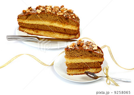 Chocolate cake with nuts. 9258065