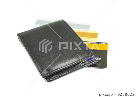 Black wallet and credit cards Black wallet and credit cards 9258628