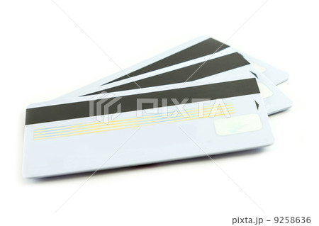 Set of white credit cards isolated background Set of white credit cards isolated background 9258636