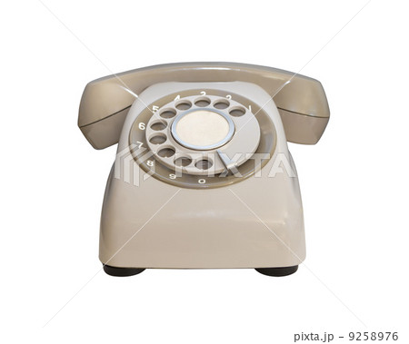 Vintage telephone on white background Vintage telephone on white background 9258976