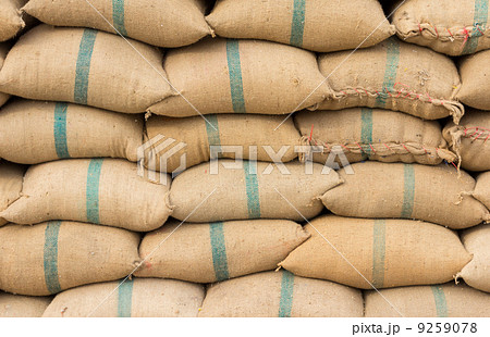 Many rice sacks in row Many rice sacks in row 9259078