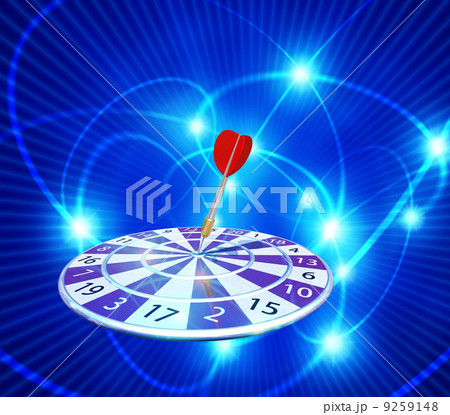 的の中心にダーツの矢を当てる 的の中心にダーツの矢を当てる 9259148