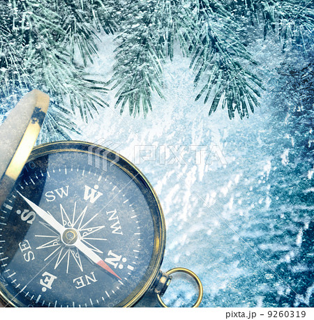 Compass on snow Compass on snow 9260319