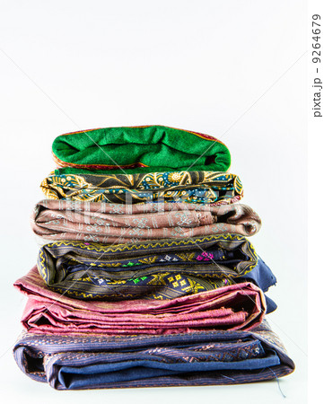 Stack of thai silk 9264679