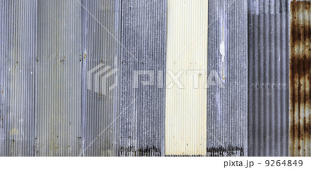 "Zinc" old rusty metal wall background 9264849