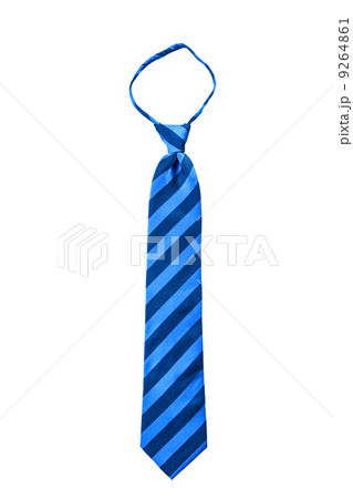 Blue stripe fancy necktie isolate 9264861