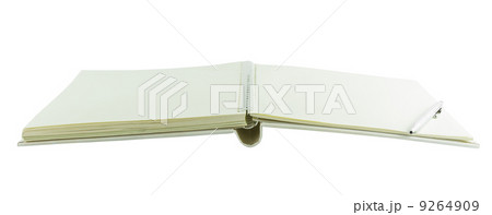 open spiral blank notebook with pen on isolate open spiral blank notebook with pen on isolate 9264909