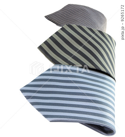 Three pattern neckties isolate for background Three pattern neckties isolate for background 9265172