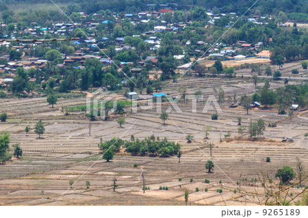 a house in Thailand form above view on the country side a house in Thailand form above view on the country side 9265189