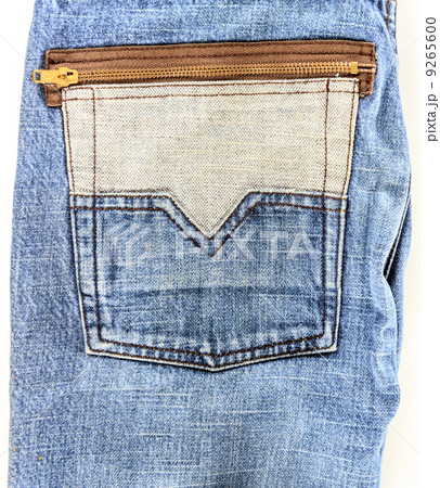 Close-up of old jeans pocket 9265600