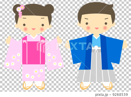 Children's kimono figure Children's kimono figure 9268539
