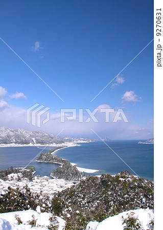 「日本三景」天橋立、大雪の飛龍観（天橋立ビューランド展望所より） 9270631