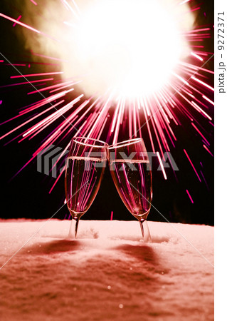 New year two glasses champagne clinking New year two glasses champagne clinking 9272371