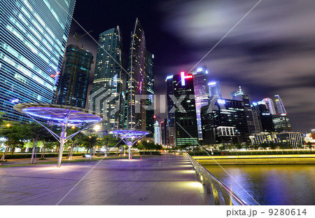 Singapore City at dusk 9280614