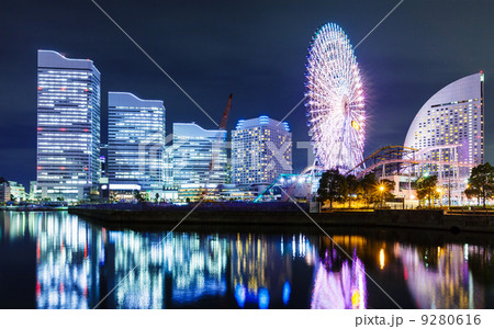 Yokohama skyline at night 9280616
