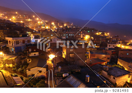 jiu fen village at night, in Taiwan 9281493