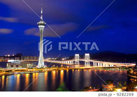 Macau city at night 9282209