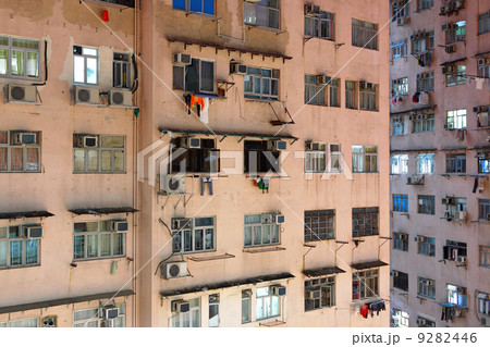 Hong Kong public housing apartment block 9282446