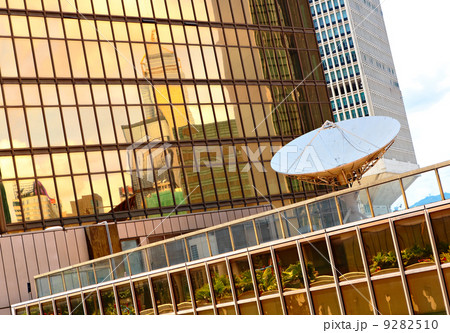 satellite receiver on building 9282510