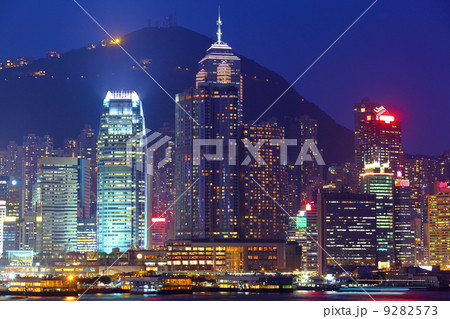 Hong Kong at night 9282573