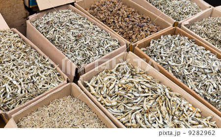 Dried small anchovy fish Dried small anchovy fish 9282962