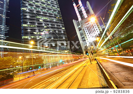 traffic in city at night traffic in city at night 9283836