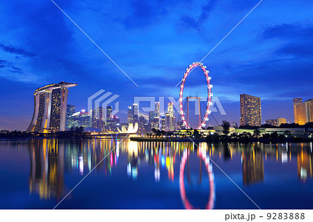 Singapore city skyline at night Singapore city skyline at night 9283888