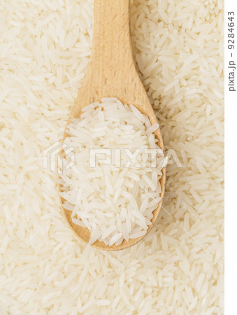 White rice on spoon 9284643