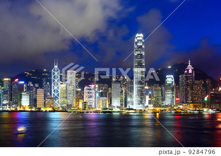 Hong Kong skyline at night Hong Kong skyline at night 9284796