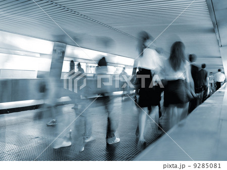 abstract image of a business people rushing 9285081