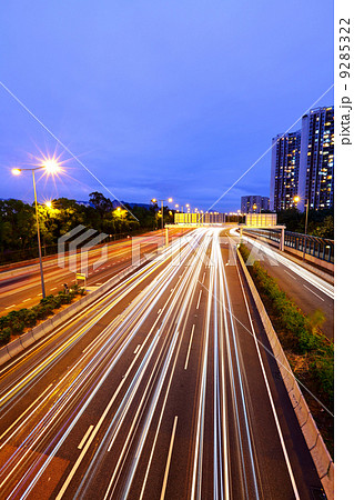 light trails in mega city highway light trails in mega city highway 9285322