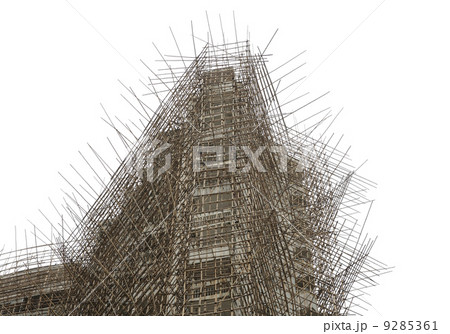 bamboo scaffolding in construction site 9285361